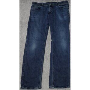 Hugo Boss Stretch Denim Pants Men's Size 34/30 Blue Straight Mid Rise Leg Casual
